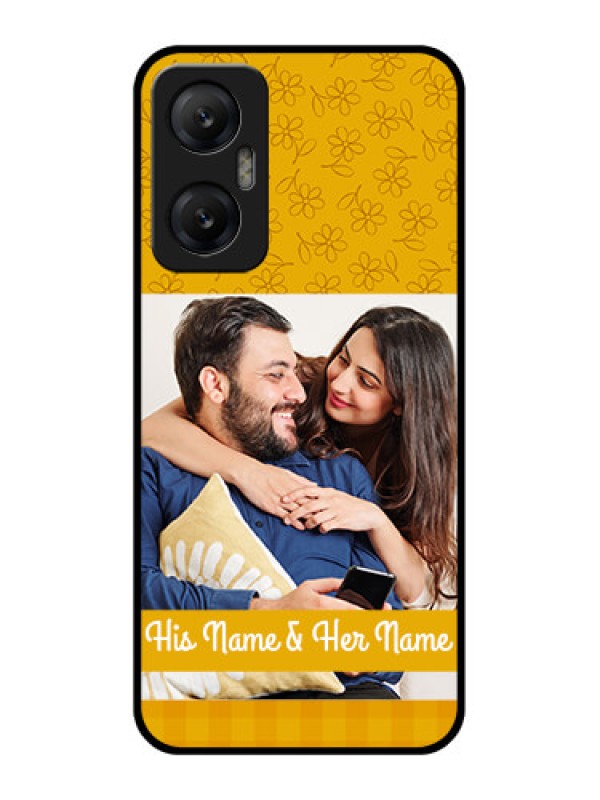 Custom Infinix Hot 20 5G Custom Metal Phone CaseYellow Floral Design