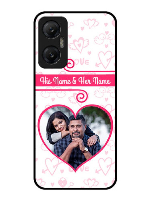 Custom Infinix Hot 20 5G Custom Metal Phone CaseHeart Shape Love Design