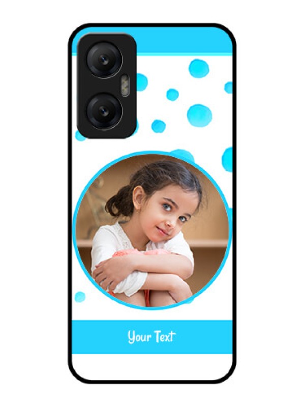 Custom Infinix Hot 20 5G Custom Metal Phone CaseBlue Bubbles Pattern Design