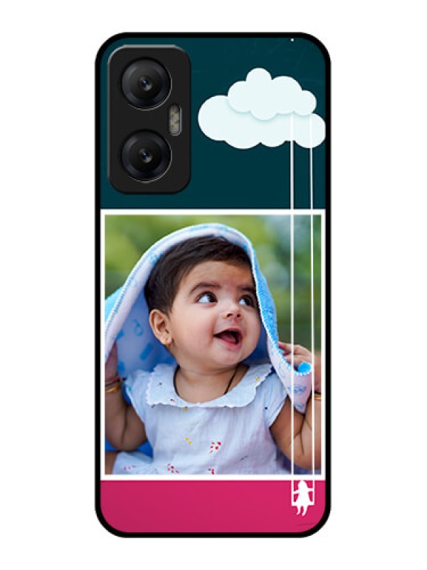 Custom Infinix Hot 20 5G Custom Metal Phone CaseCute Girl With Cloud Design