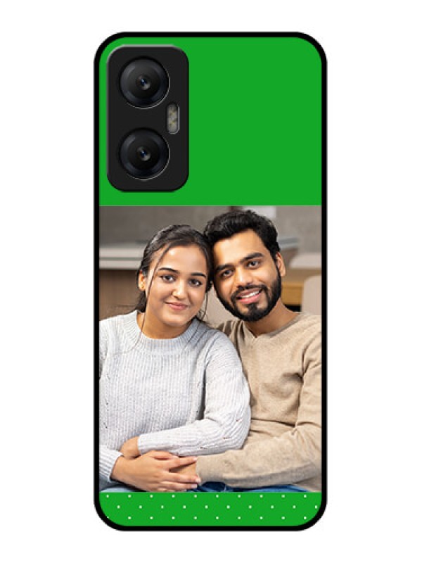 Custom Infinix Hot 20 5G Custom Metal Phone CaseGreen Pattern Design