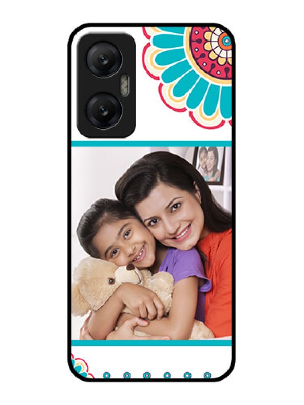 Custom Infinix Hot 20 5G Custom Metal Phone CaseFlower Design