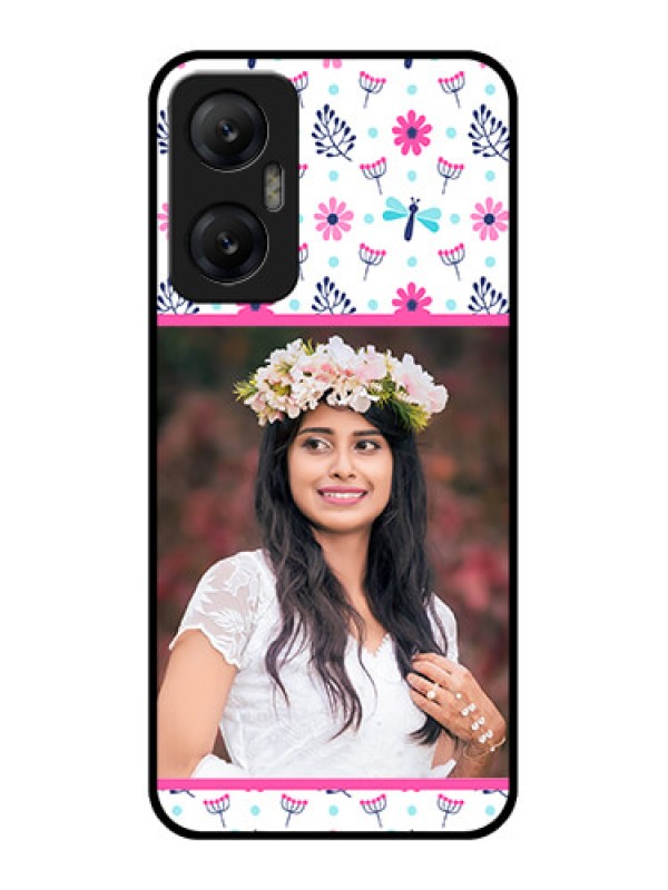 Custom Infinix Hot 20 5G Custom Metal Phone CaseColorful Flower Design