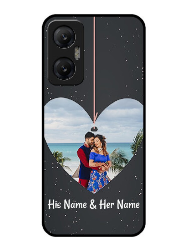 Custom Infinix Hot 20 5G Custom Metal Phone CaseHanging Heart Design