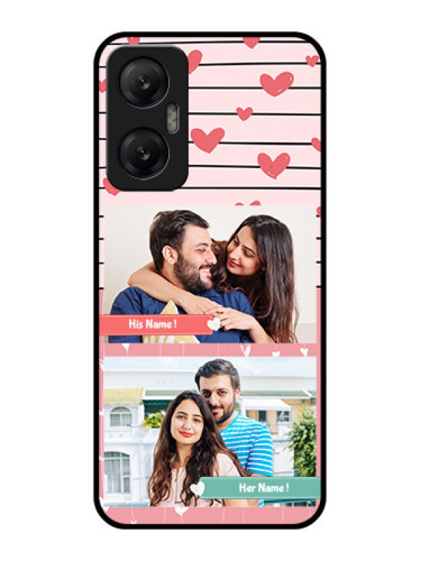 Custom Infinix Hot 20 5G Custom Metal Phone CasePhoto With Heart Design