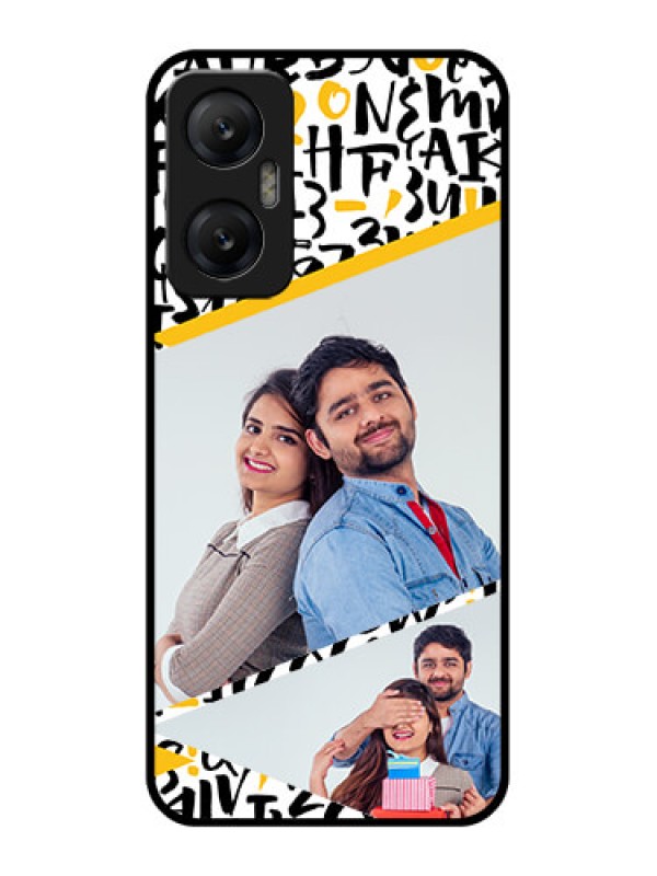 Custom Infinix Hot 20 5G Custom Metal Phone CaseLetters Pattern Design