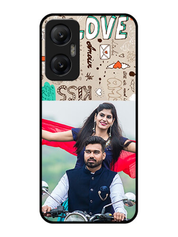Custom Infinix Hot 20 5G Custom Metal Phone CaseLove Doodle Pattern