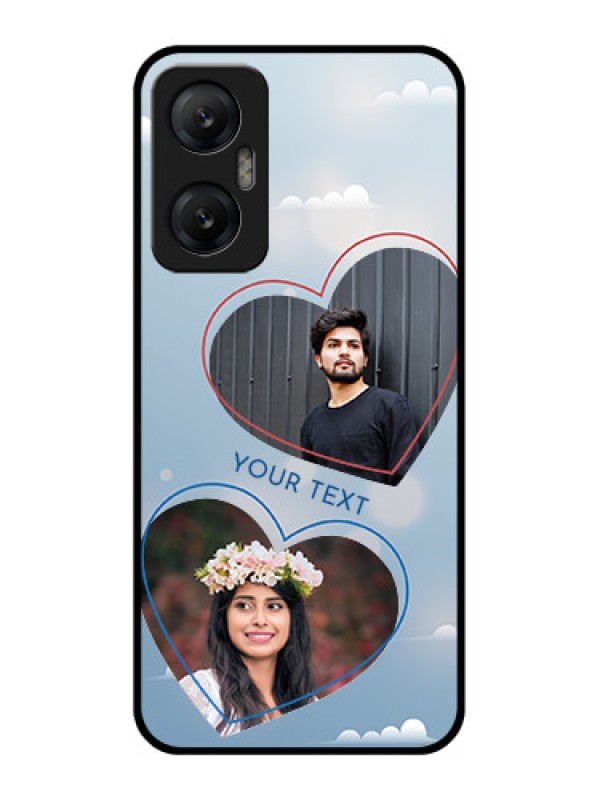 Custom Infinix Hot 20 5G Custom Metal Phone CaseBlue Color Couple Design