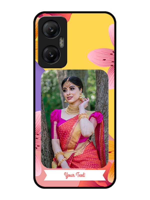 Custom Infinix Hot 20 5G Custom Metal Phone Case3 Image With Vintage Floral Design