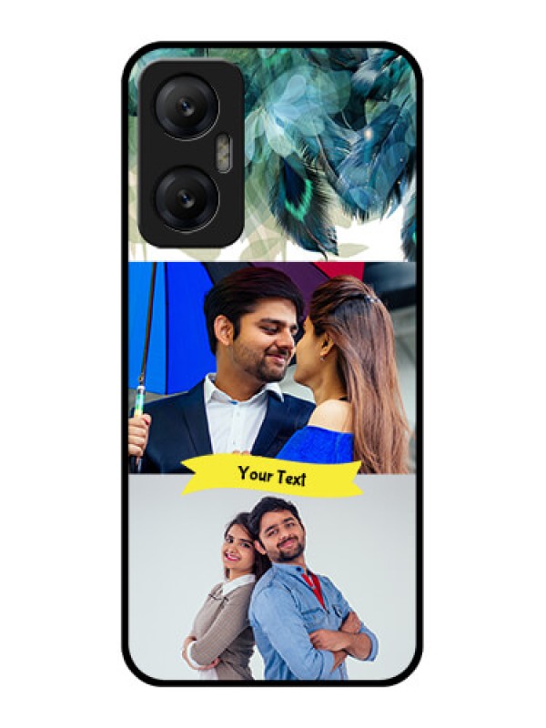 Custom Infinix Hot 20 5G Custom Metal Phone CaseImage With Boho Peacock Feather Design