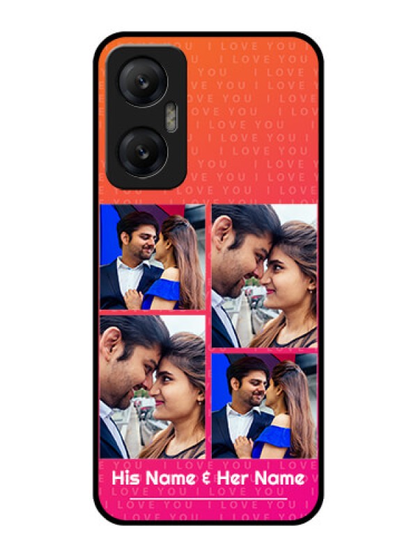 Custom Infinix Hot 20 5G Custom Metal Phone CaseI Love You Pink Design