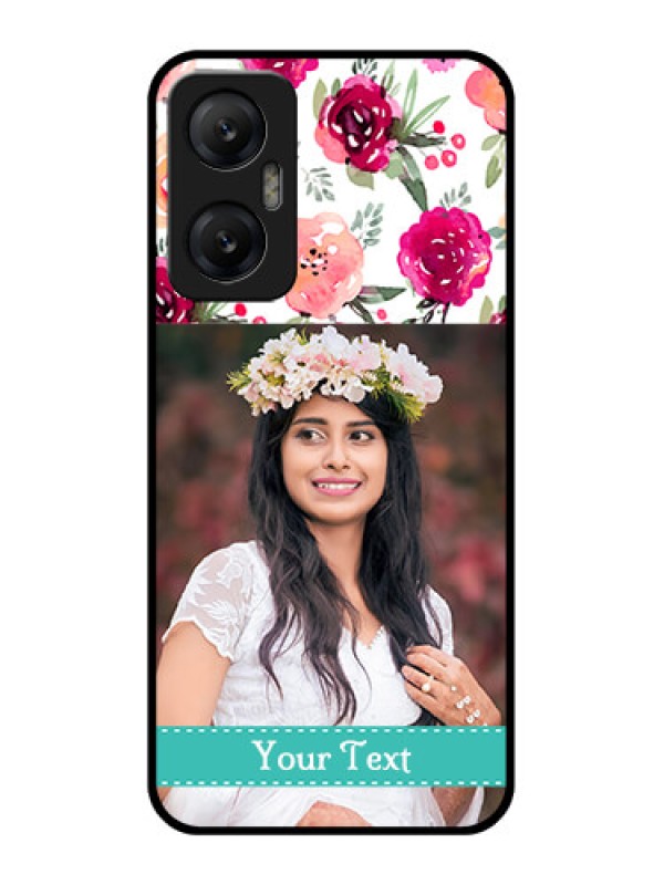 Custom Infinix Hot 20 5G Custom Metal Phone CaseWater Colors Floral Design