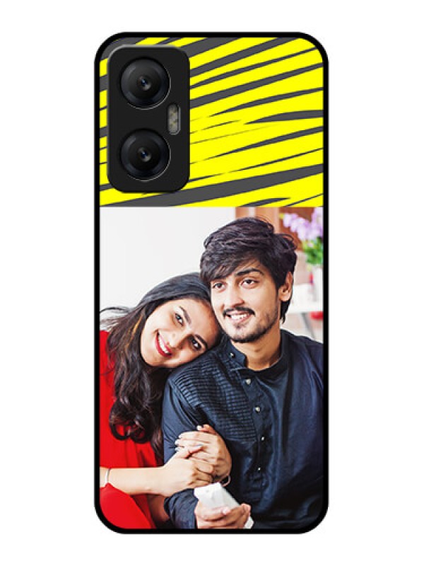 Custom Infinix Hot 20 5G Custom Metal Phone CaseYellow Abstract Design