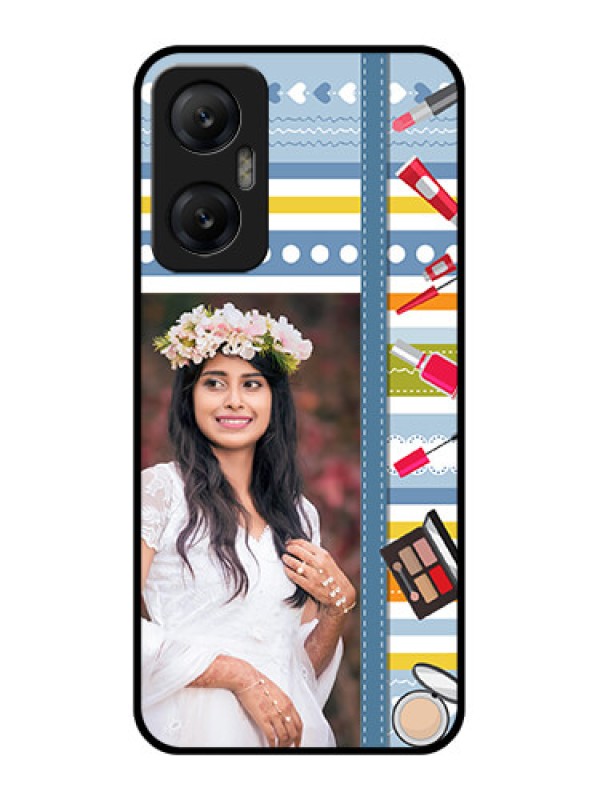 Custom Infinix Hot 20 5G Custom Metal Phone CaseMakeup Icons Design