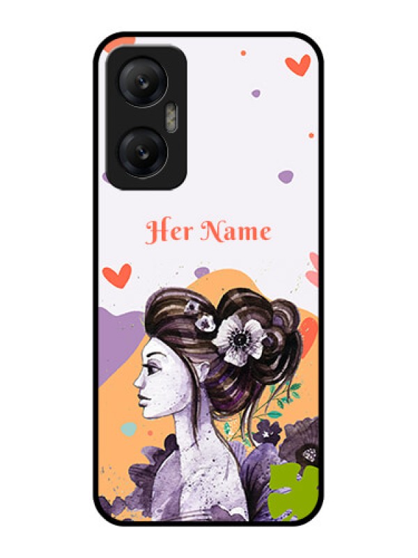 Custom Infinix Hot 20 5G Custom Metal Phone CaseWoman And Nature Design