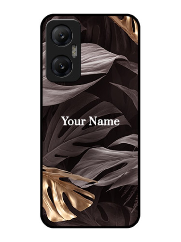 Custom Infinix Hot 20 5G Custom Metal Phone CaseWild Leaves Digital Paint Design