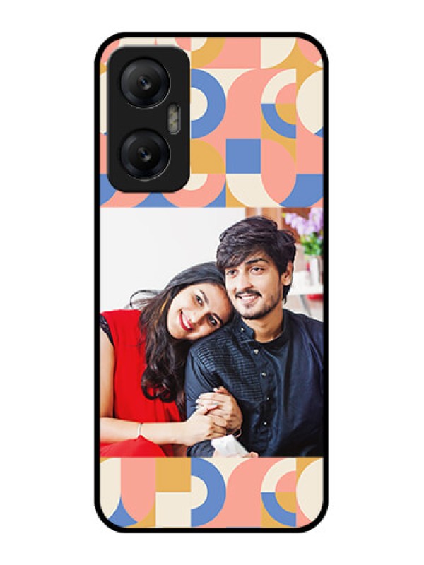 Custom Infinix Hot 20 5G Custom Metal Phone CaseSemi - Circle Maze Pattern Design