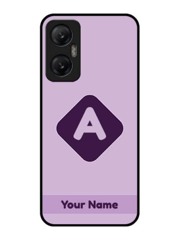 Custom Infinix Hot 20 5G Custom Metal Phone CaseCustom Letter In Curved Badge Design