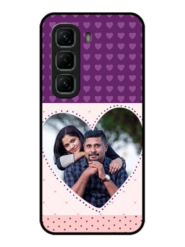 Custom Infinix Hot 50 5G Custom Metal Phone CaseViolet Love Dots Design