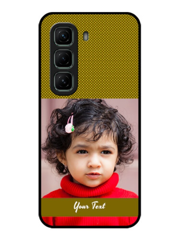 Custom Infinix Hot 50 5G Custom Metal Phone CaseSimple Green Color Design
