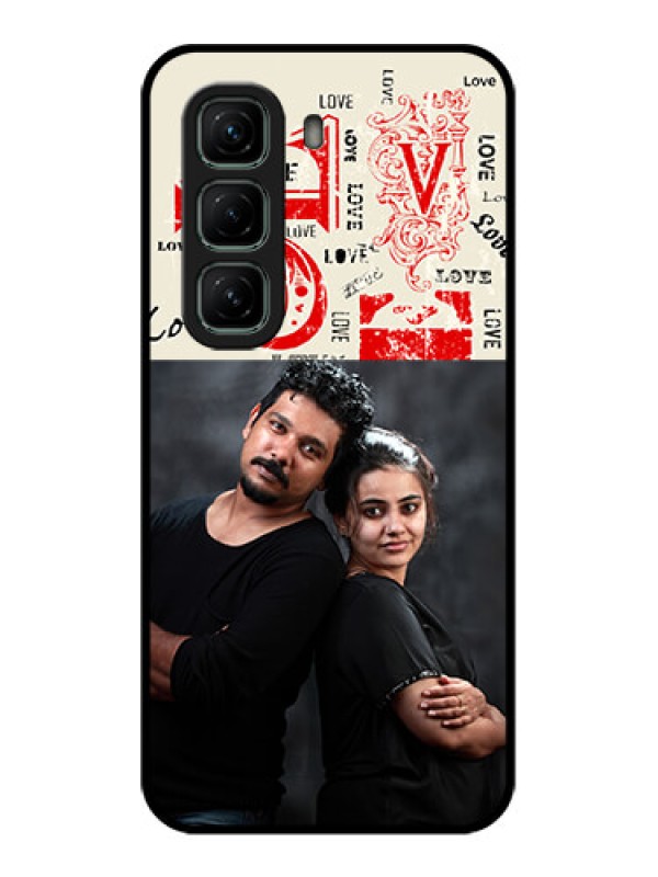 Custom Infinix Hot 50 5G Custom Metal Phone CaseTrendy Love Design Case