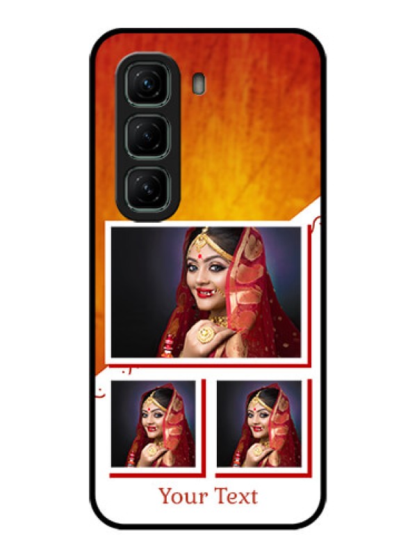 Custom Infinix Hot 50 5G Custom Metal Phone CaseWedding Memories Design