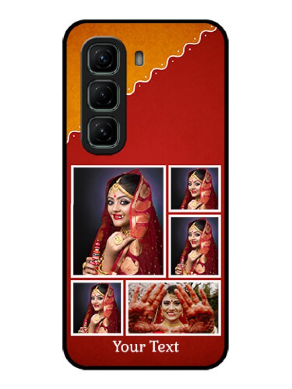 Custom Infinix Hot 50 5G Custom Metal Phone CaseWedding Pic Upload Design
