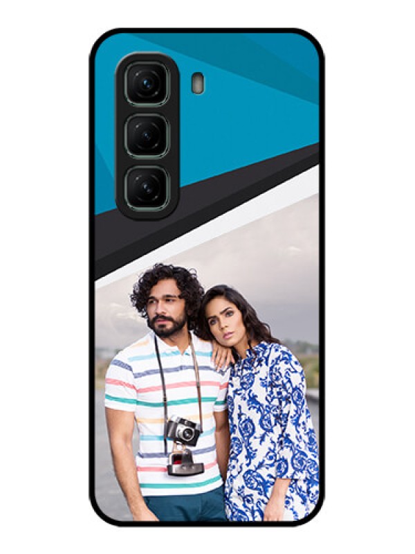 Custom Infinix Hot 50 5G Custom Metal Phone CaseSimple Pattern Photo Upload Design