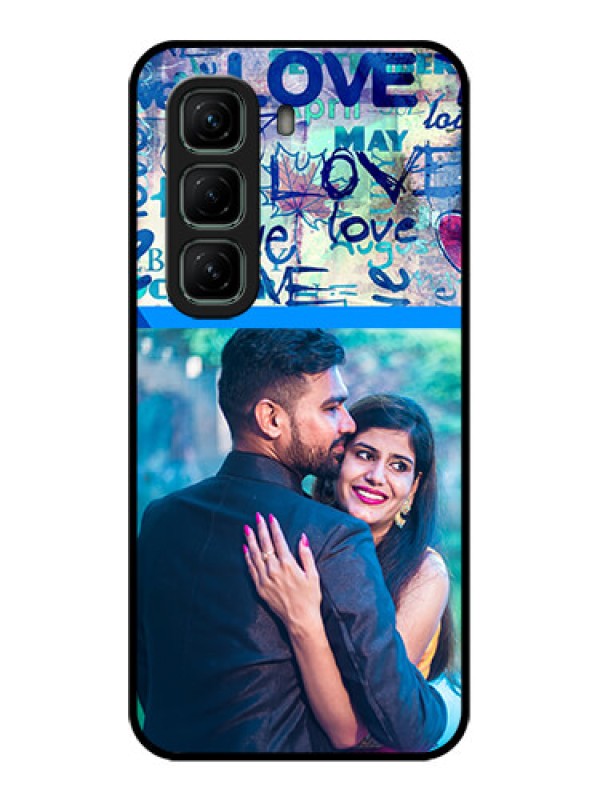 Custom Infinix Hot 50 5G Custom Metal Phone CaseColorful Love Design