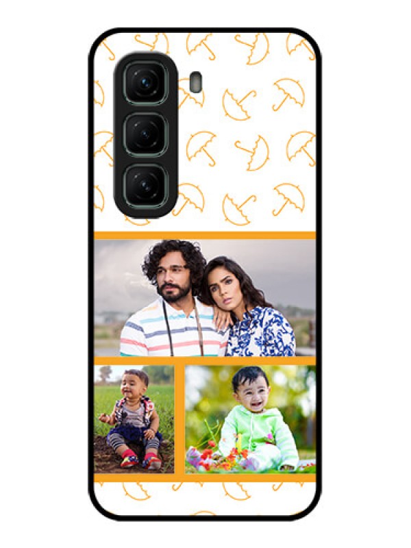 Custom Infinix Hot 50 5G Custom Metal Phone CaseYellow Pattern Design