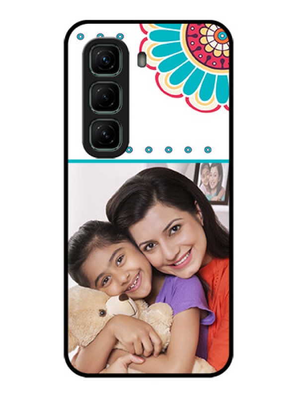 Custom Infinix Hot 50 5G Custom Metal Phone CaseFlower Design