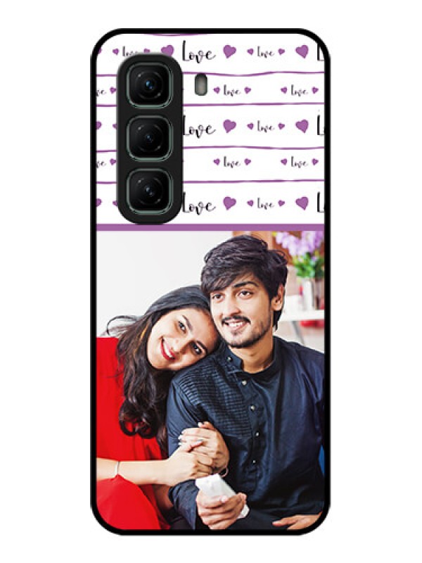 Custom Infinix Hot 50 5G Custom Metal Phone CaseCouples Heart Design