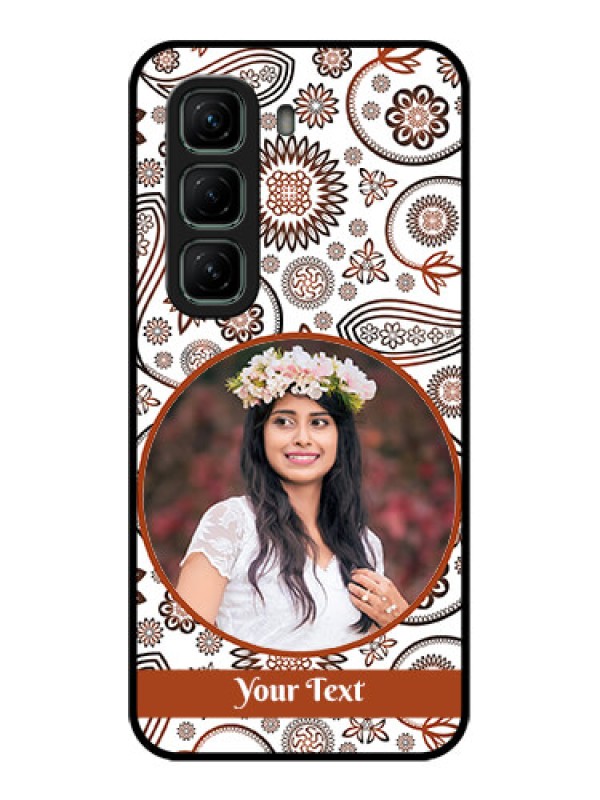 Custom Infinix Hot 50 5G Custom Metal Phone CaseAbstract Flower Design