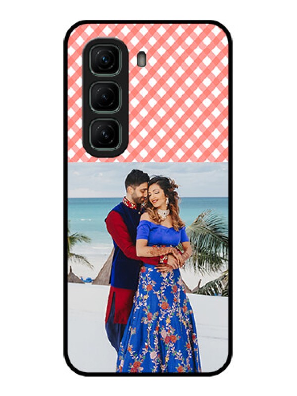Custom Infinix Hot 50 5G Custom Metal Phone CasePink Pattern Design