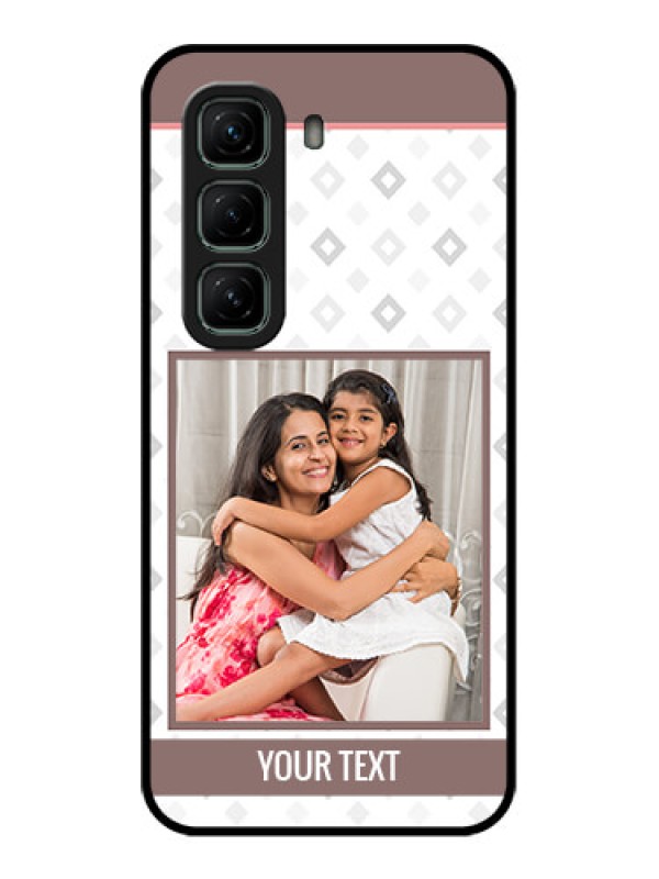 Custom Infinix Hot 50 5G Custom Metal Phone CaseSimple Diamond Design