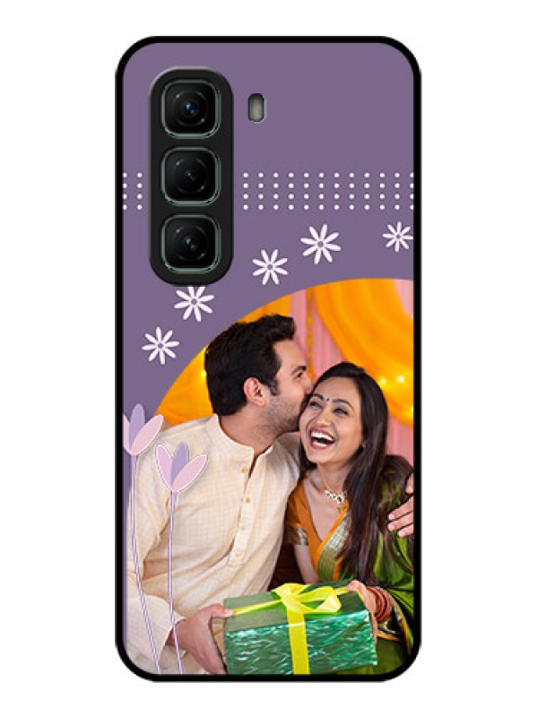 Custom Infinix Hot 50 5G Custom Metal Phone CaseLavender Flowers Design