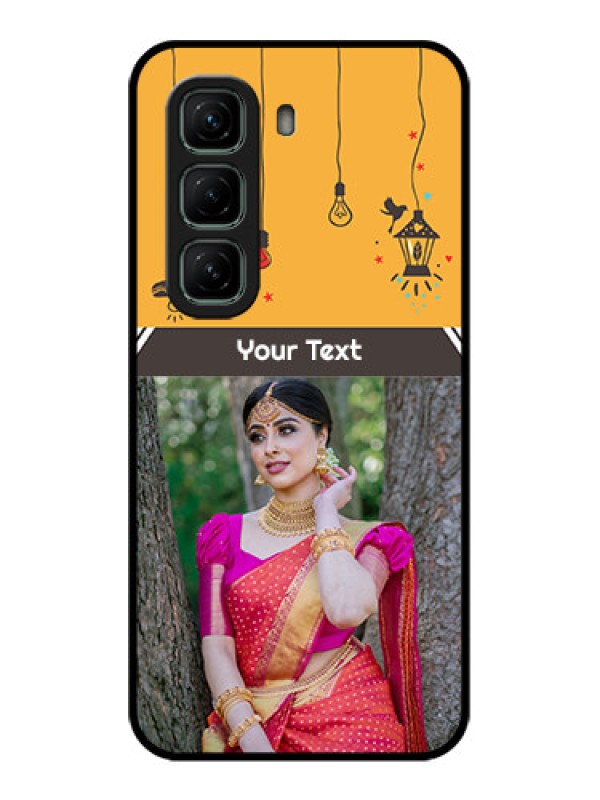 Custom Infinix Hot 50 5G Custom Metal Phone CaseWith Family Picture And Icons
