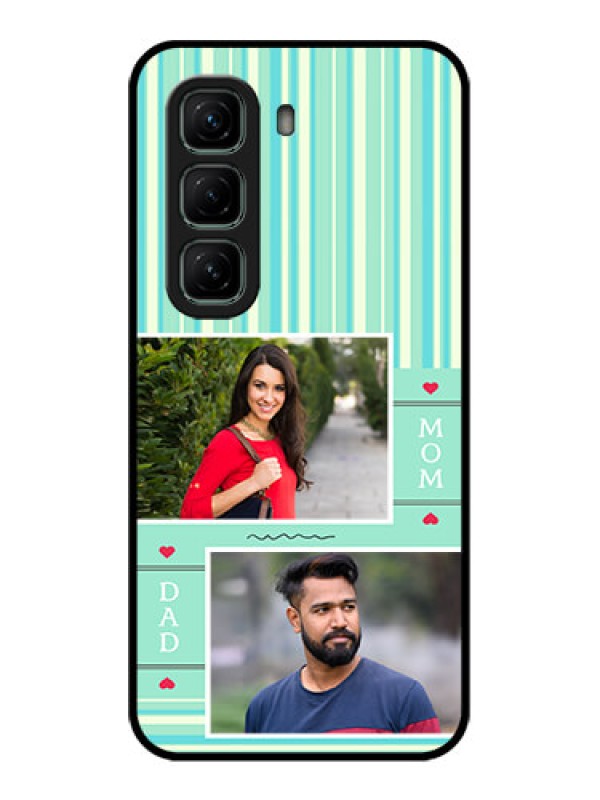 Custom Infinix Hot 50 5G Custom Metal Phone CaseMom and Dad Pic Design