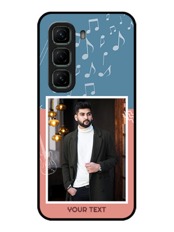 Custom Infinix Hot 50 5G Custom Metal Phone CaseWith Color Musical Note Design