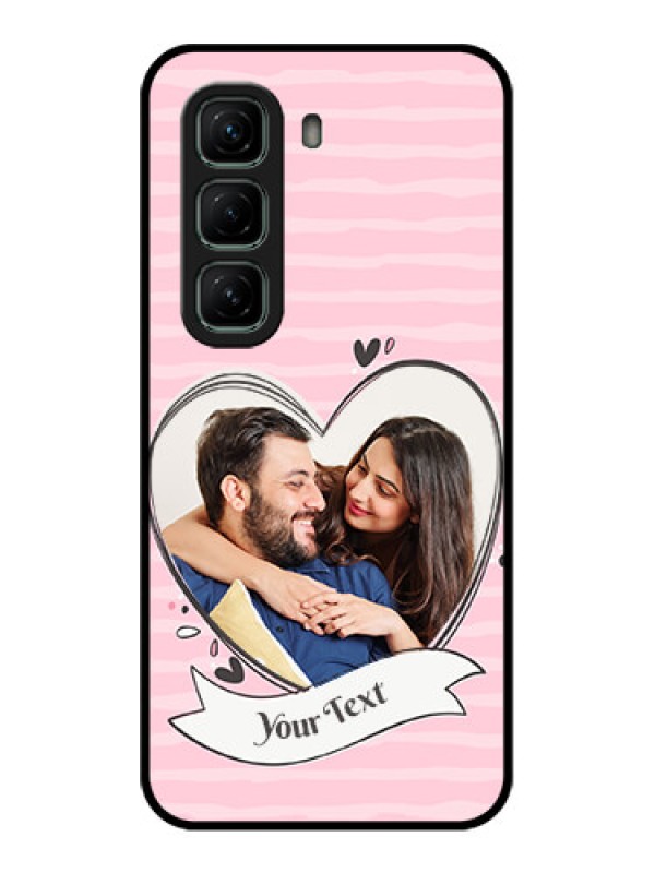 Custom Infinix Hot 50 5G Custom Metal Phone CaseVintage Heart Design