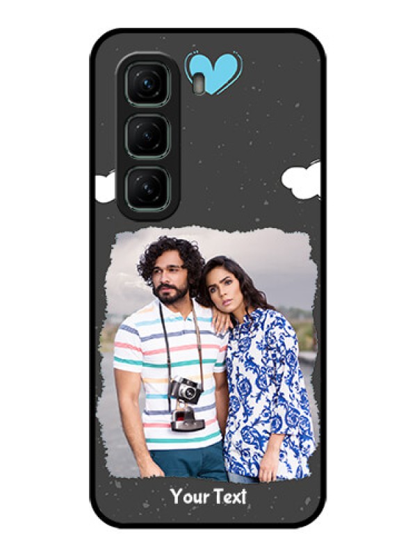 Custom Infinix Hot 50 5G Custom Metal Phone CaseSplashes With Love Doodles Design