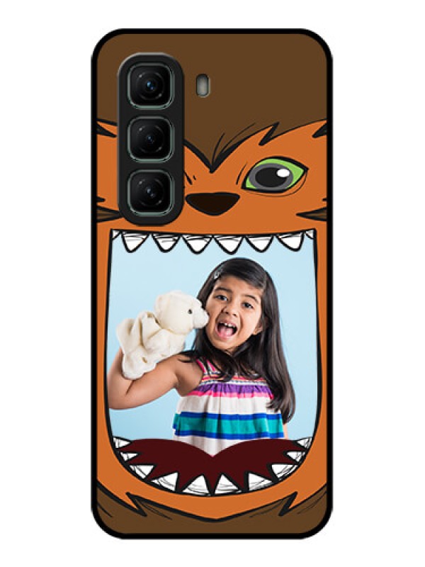 Custom Infinix Hot 50 5G Custom Metal Phone CaseOwl Monster Back Case Design