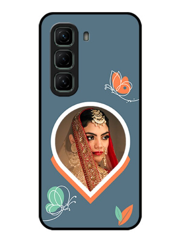 Custom Infinix Hot 50 5G Custom Metal Phone CaseDroplet Butterflies Design