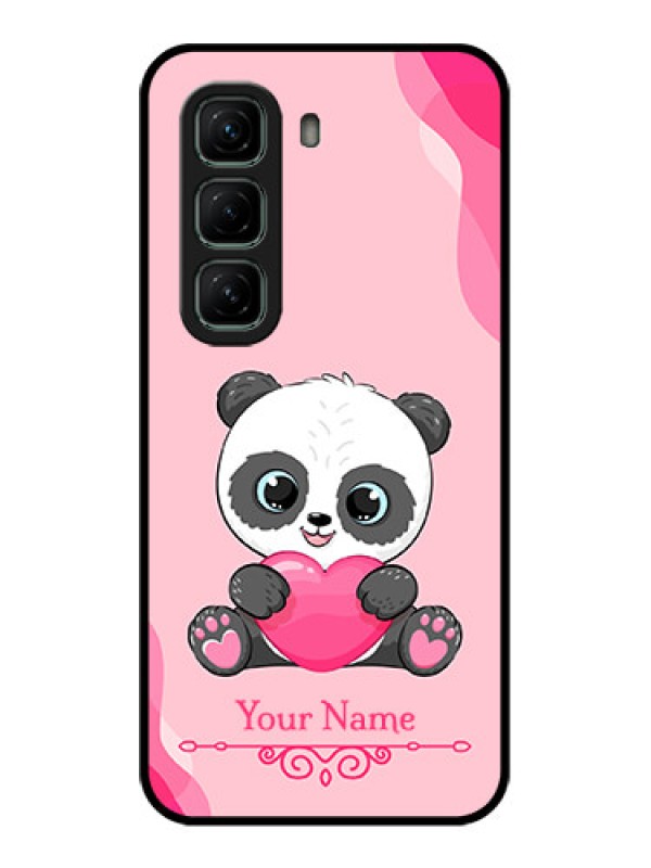 Custom Infinix Hot 50 5G Custom Metal Phone CaseCute Panda Design