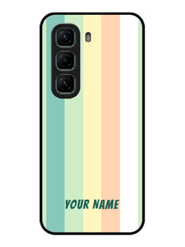 Custom Infinix Hot 50 5G Custom Metal Phone CaseMulti - Colour Stripes Design