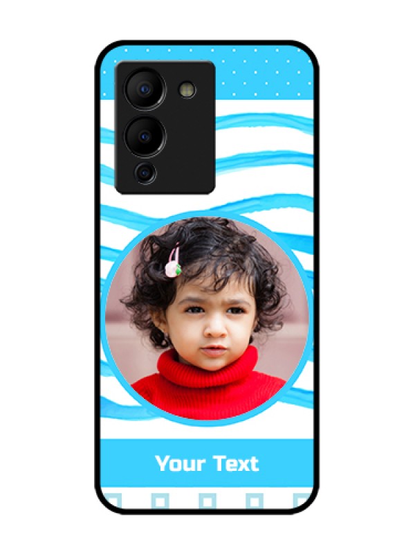 Custom Infinix Note 12 Turbo Custom Metal Phone Case - Simple Blue Case Design