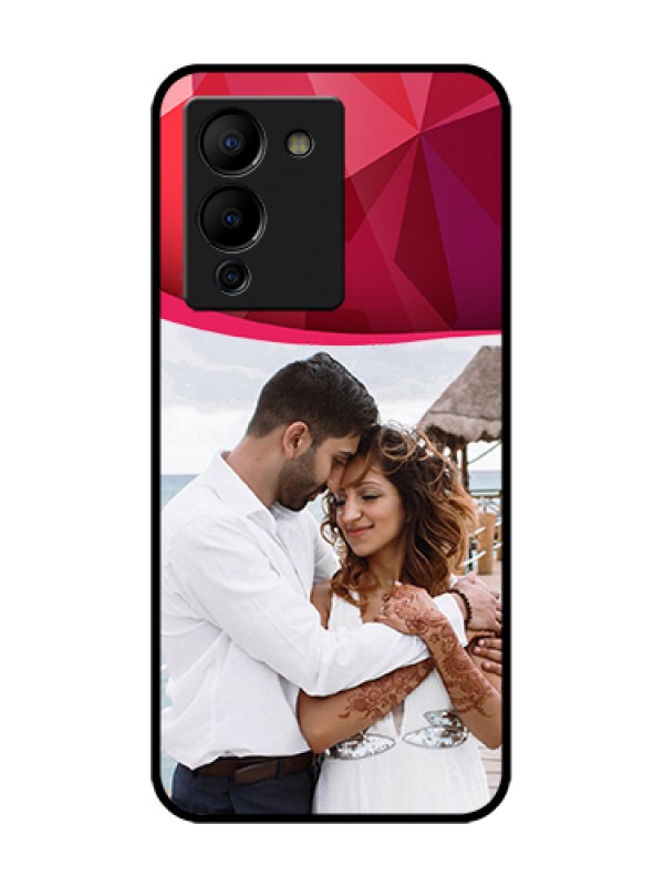 Custom Infinix Note 12 Turbo Custom Metal Phone Case - Red Abstract Design