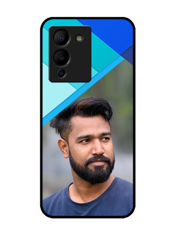 Custom Infinix Note 12 Turbo Custom Metal Phone Case - Blue Pattern Design