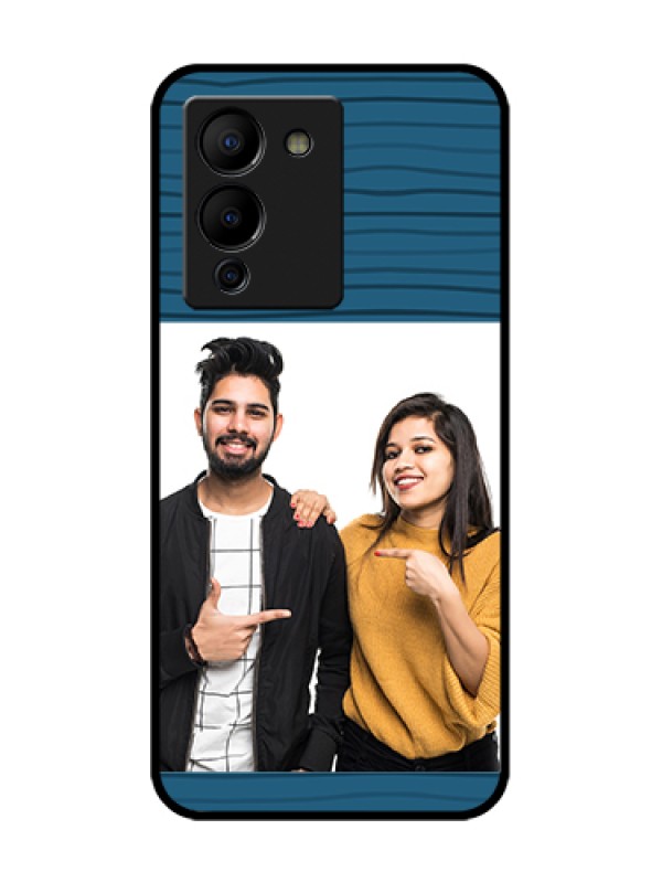 Custom Infinix Note 12 Turbo Custom Metal Phone Case - Blue Pattern Cover Design