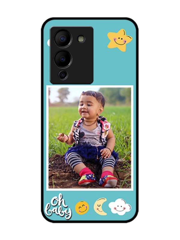 Custom Infinix Note 12 Turbo Custom Metal Phone Case - Smiley Kids Stars Design